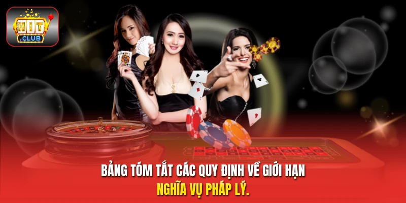 Bảng tóm tắt các quy định về giới hạn nghĩa vụ pháp lý.