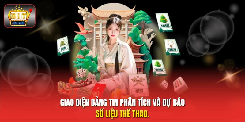 Giao diện bảng tin phân tích và dự báo số liệu thể thao.